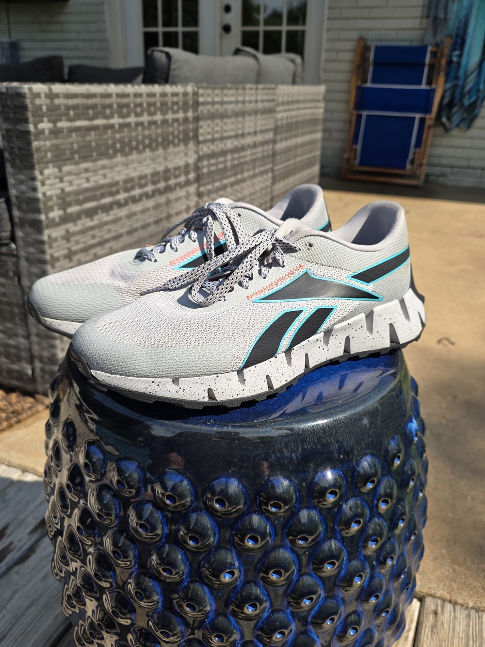 Reebok Men's Zig Dynamica 2 Running Sneakers Grey Classic Teal 11.5 US